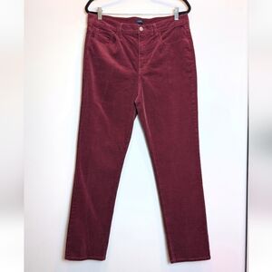J.Crew Burgundy Corduroy Straight Leg Pants Size 31 Tall